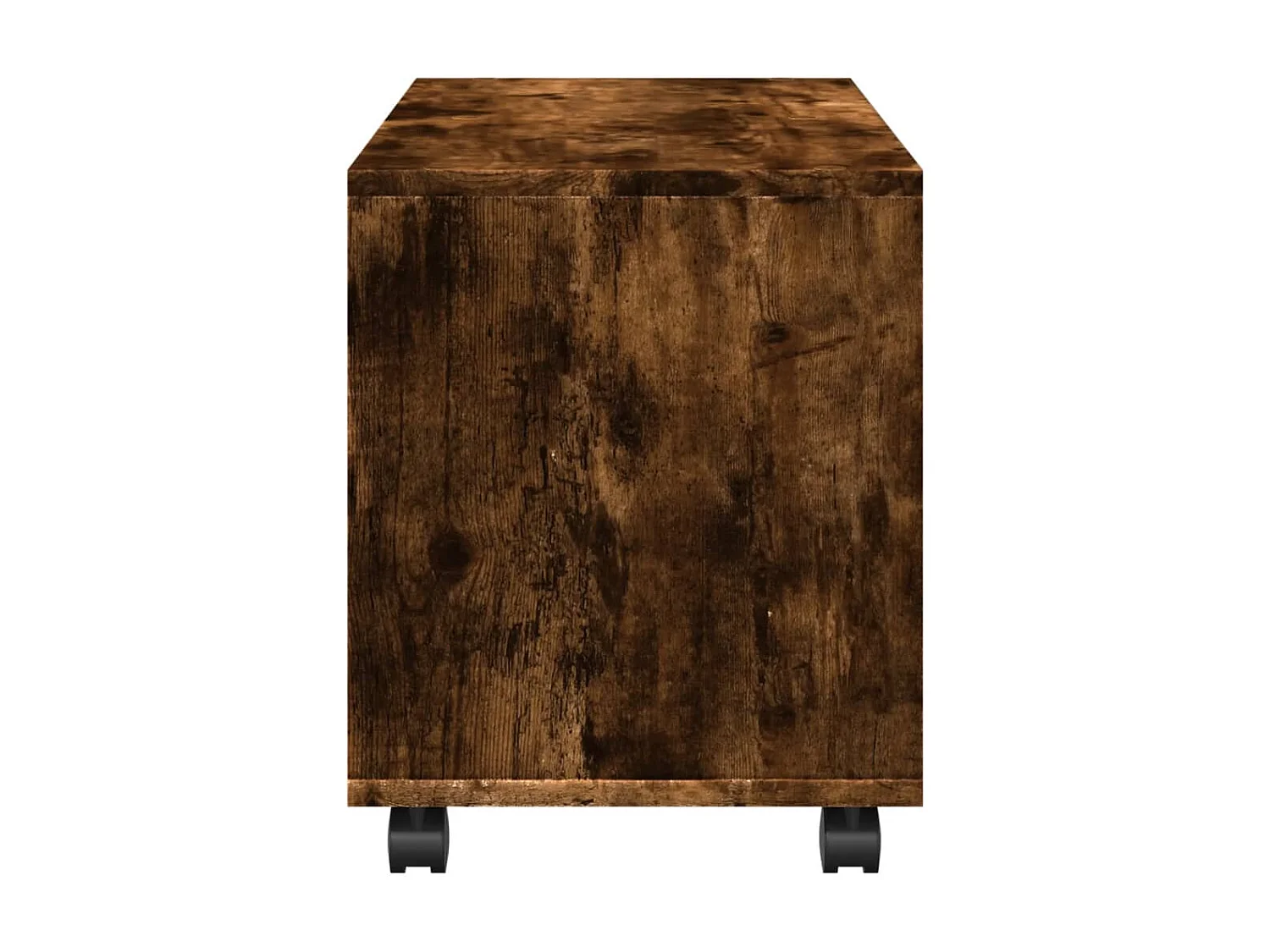 Rolkast 72x33x42,5 cm bewerkt hout gerookt eikenkleurig