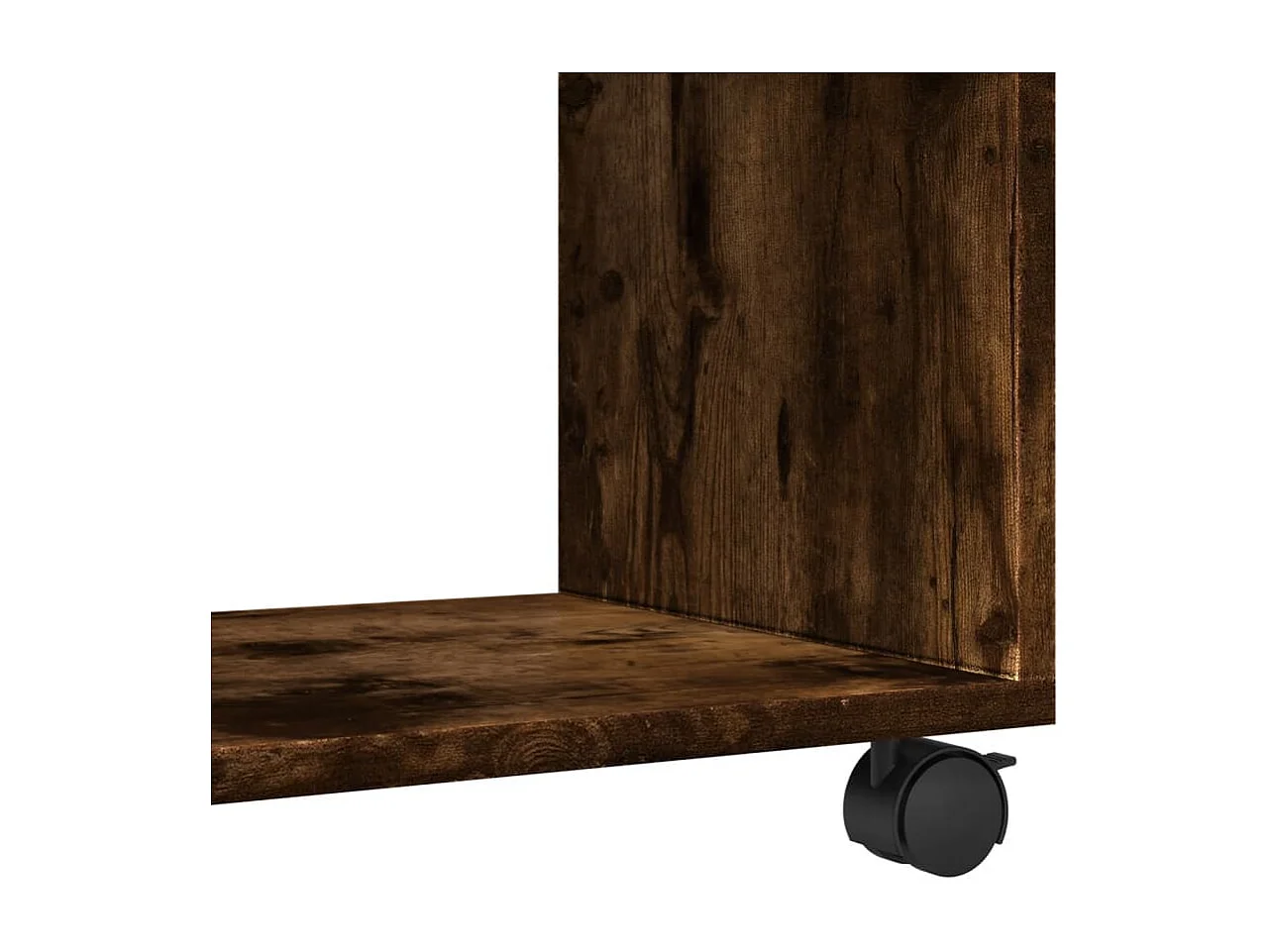 Armoire roulante chêne fumé 72x33x42,5 cm bois d'ingénierie