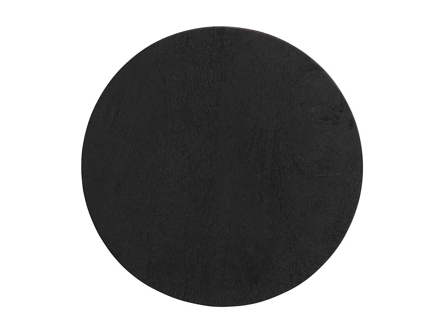 Mesa auxiliar madera maciza de mango negra Ø30x60 cm