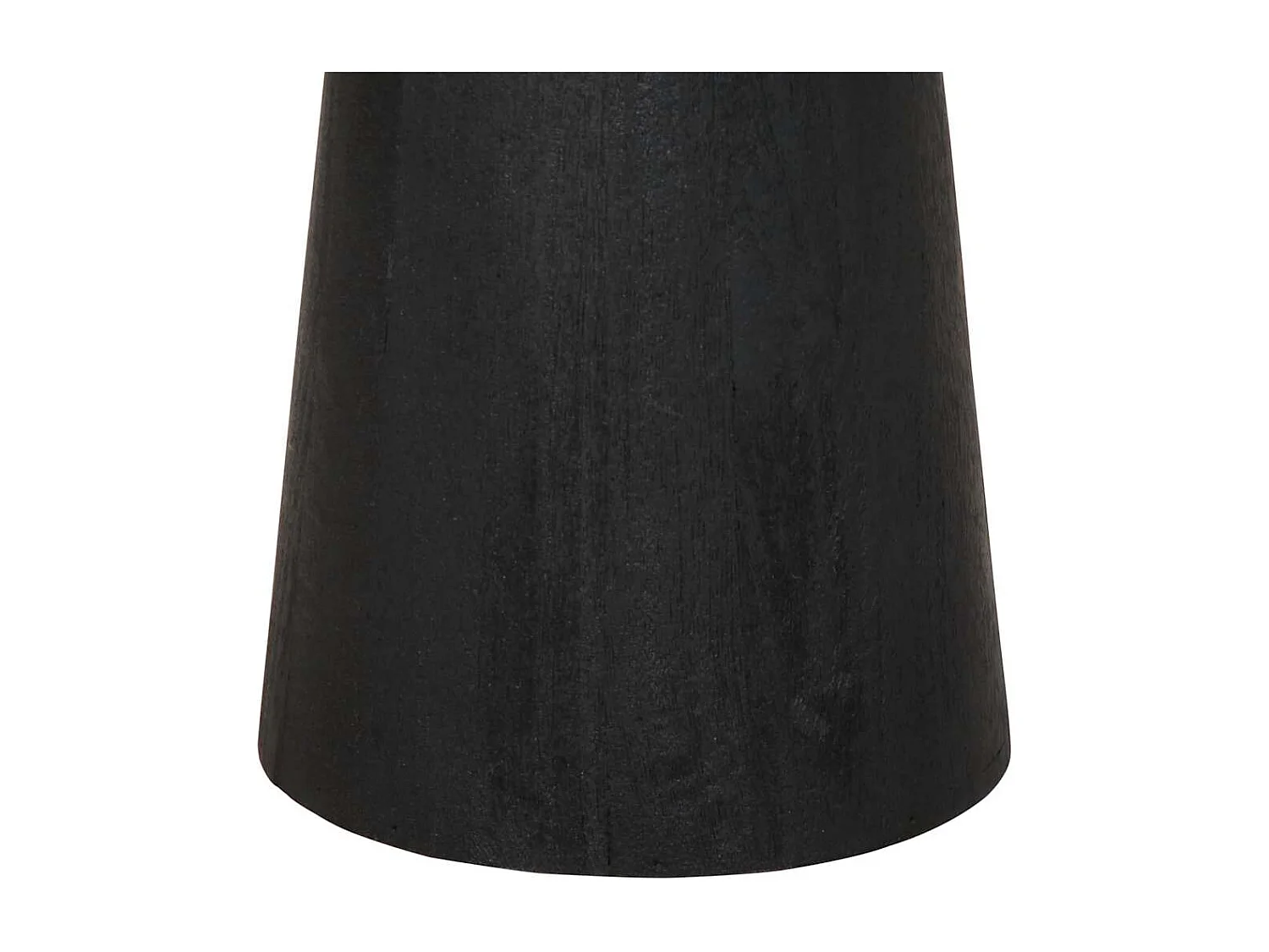 Mesa auxiliar madera maciza de mango negra Ø30x60 cm