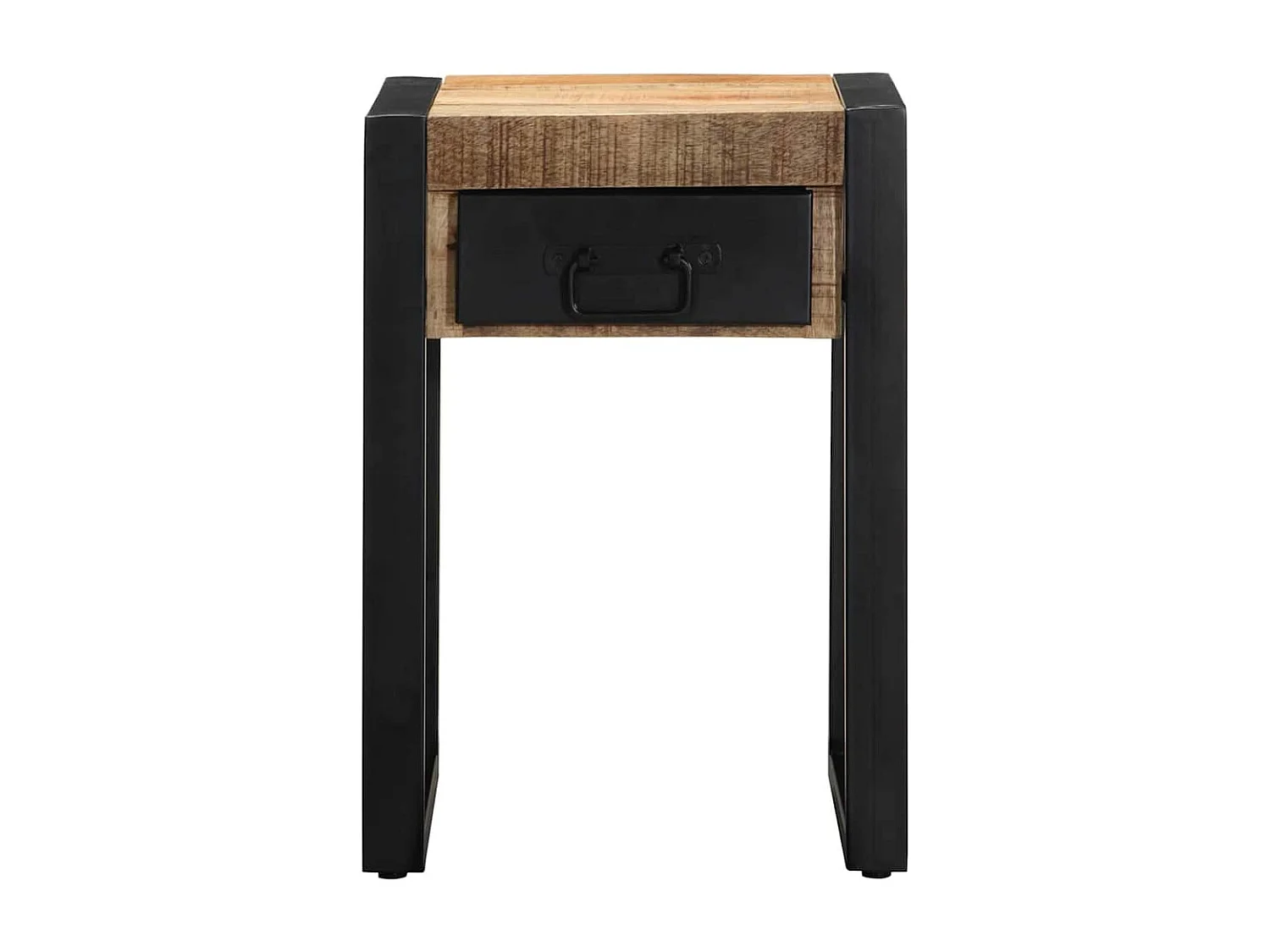 Table d'appoint 35x35x50 cm bois massif de manguier brut