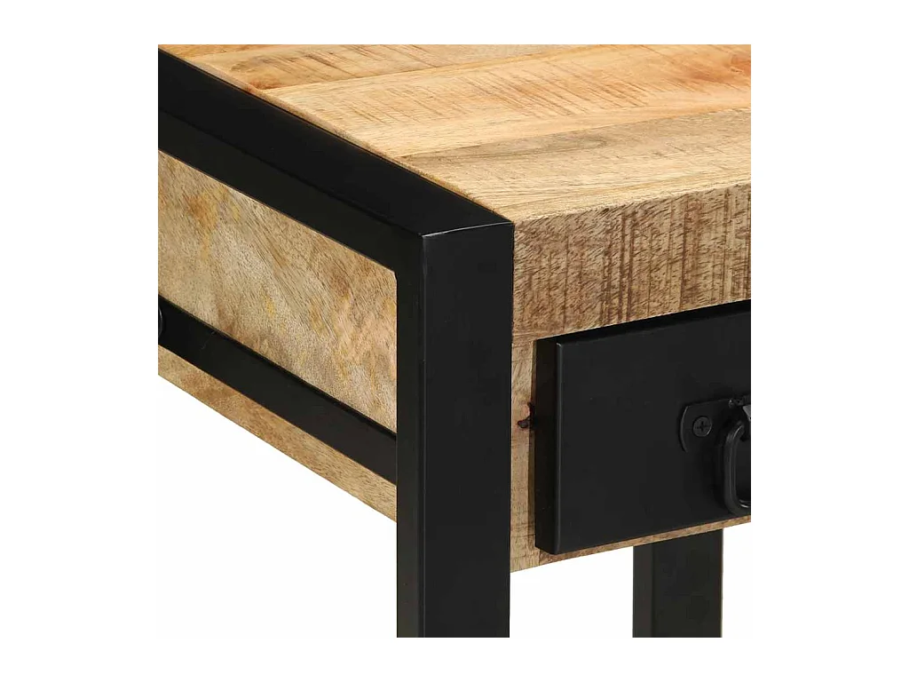 Beistelltisch 35x35x50 cm Raues Massivholz Mango