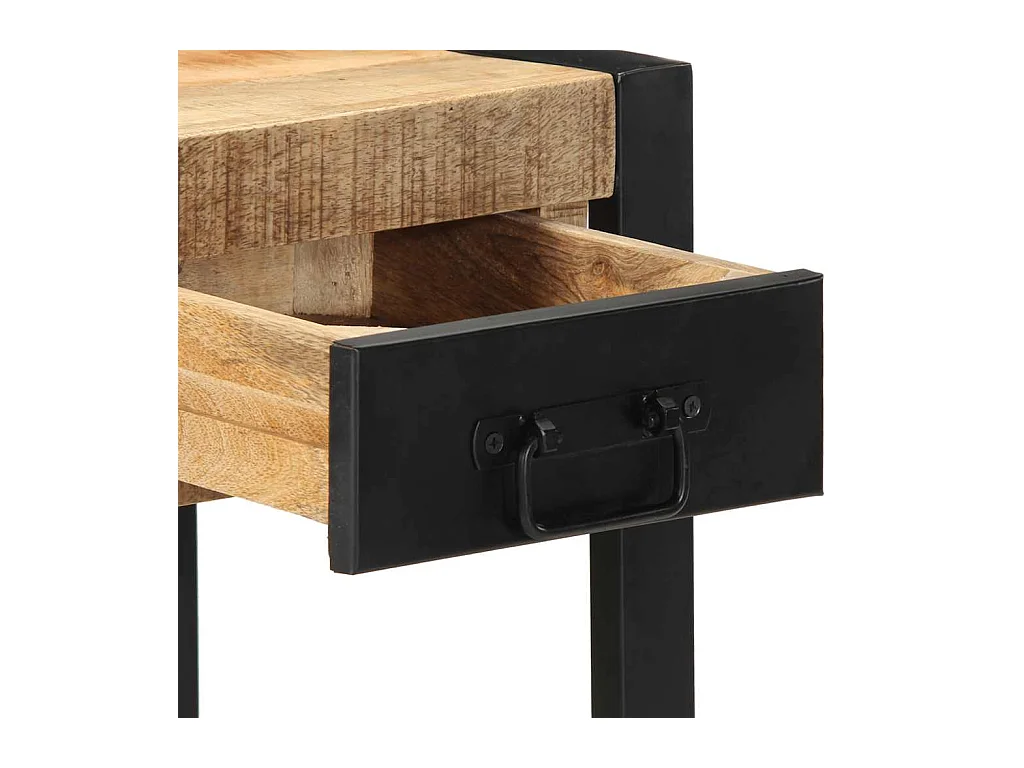 Beistelltisch 35x35x50 cm Raues Massivholz Mango