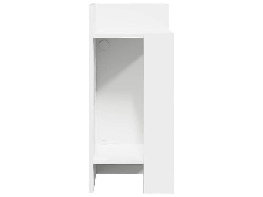Tables d'appoint 2 pcs avec étagère blanc 25,5x27x60 cm