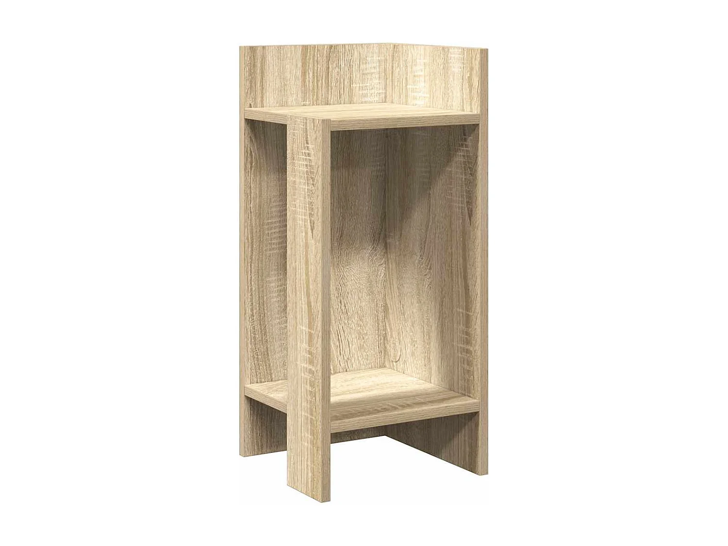 Tables d'appoint 2 pcs avec étagère chêne sonoma 25,5x27x60 cm