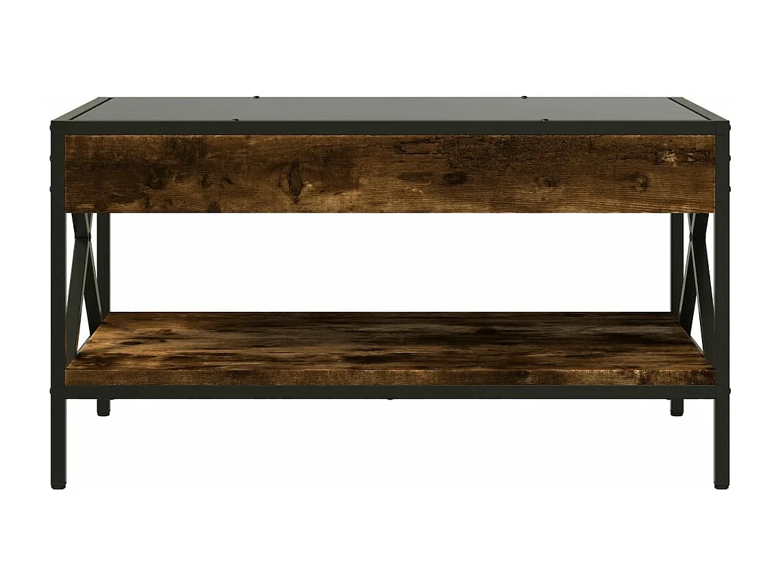 Table basse avec LED Infinity chêne fumé 70x50x38 cm