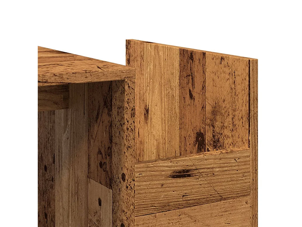 Mesa de centro madera ingeniería envejecida 90x45x35 cm