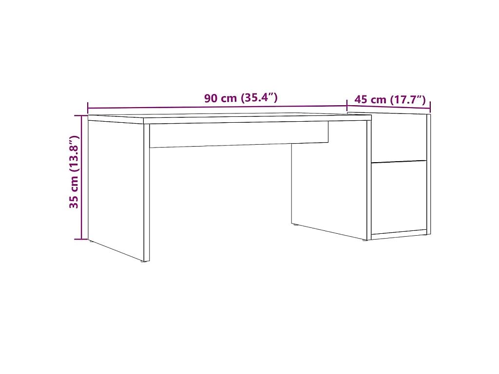 Mesa de centro 90x45x35 cm derivados de madeira madeira velha