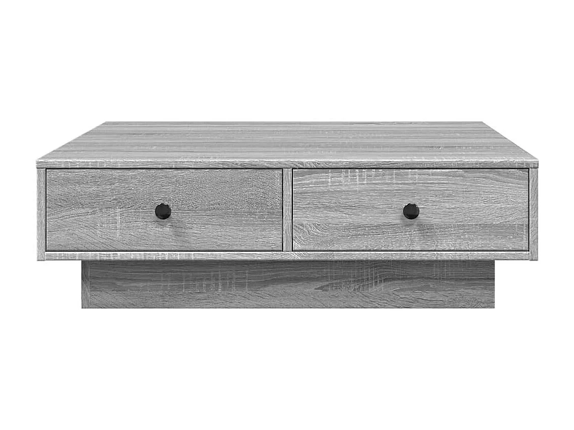 Mesa de centro madera de ingeniería gris Sonoma 90x90x28 cm