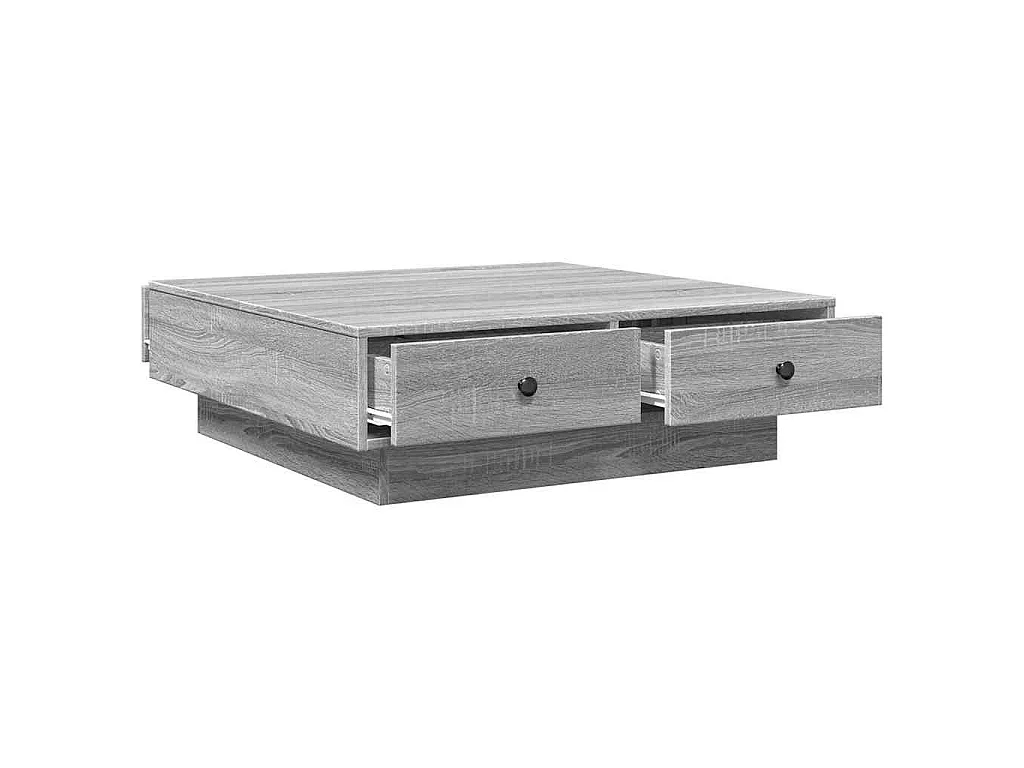 Table basse Sonoma gris 90x90x28 cm Bois d'ingénierie