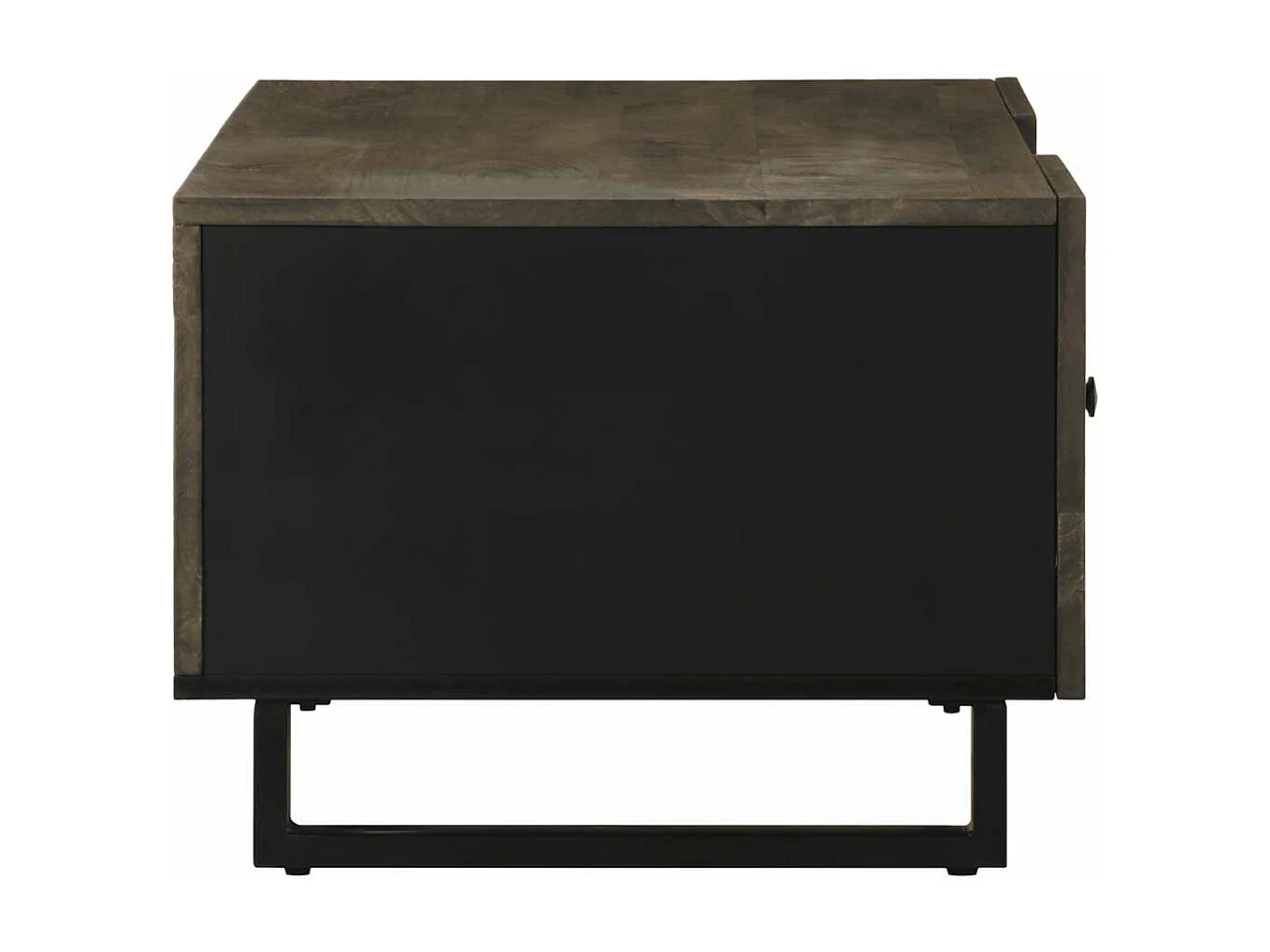 Couchtisch Schwarz 100x54x40 cm Massivholz Mango