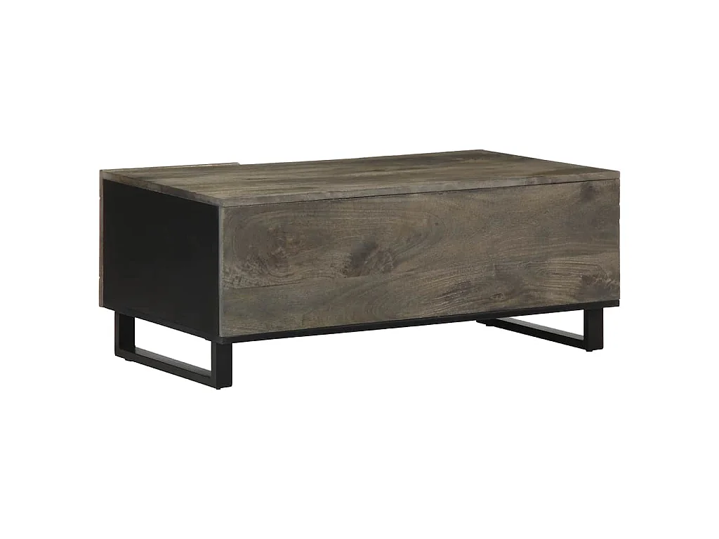 Couchtisch Schwarz 100x54x40 cm Massivholz Mango