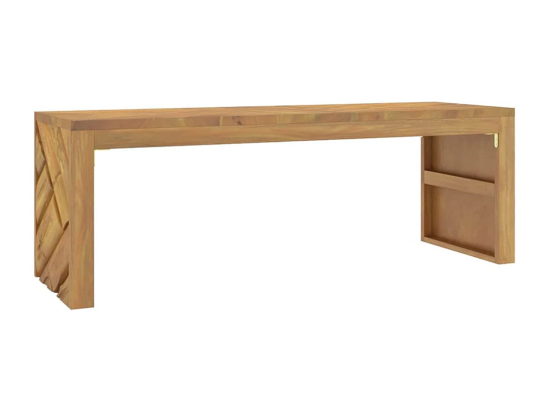 Tavolino da Salotto 110x35x38 cm in Legno Massello di Teak