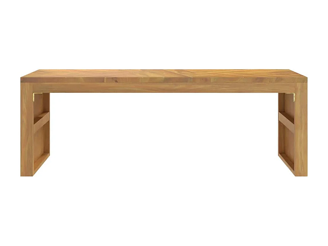 Tavolino da Salotto 110x35x38 cm in Legno Massello di Teak