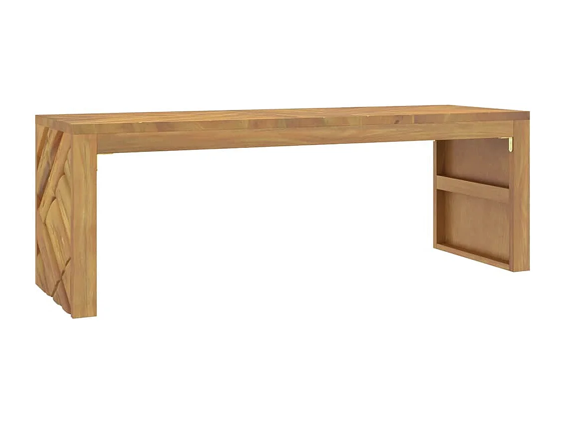 Tavolino da Salotto 110x35x38 cm in Legno Massello di Teak
