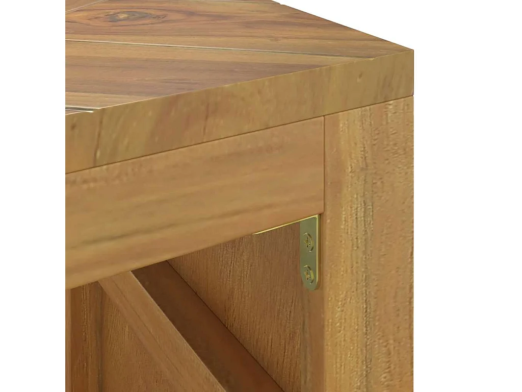 Tavolino da Salotto 110x35x38 cm in Legno Massello di Teak