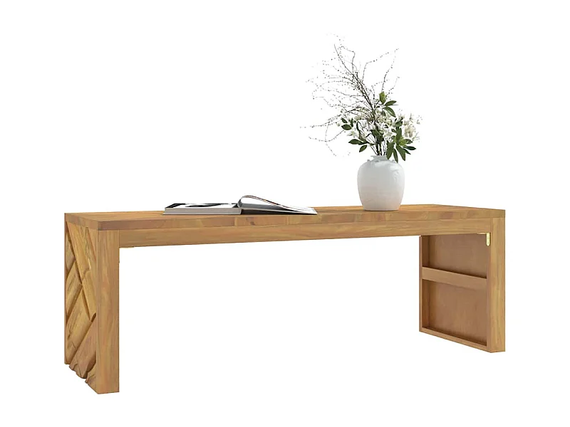 Couchtisch 110x35x38 cm Massivholz Teak