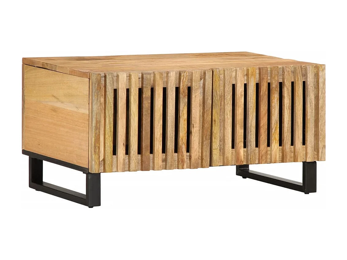Table basse 80x51x40 cm bois de manguier massif brut