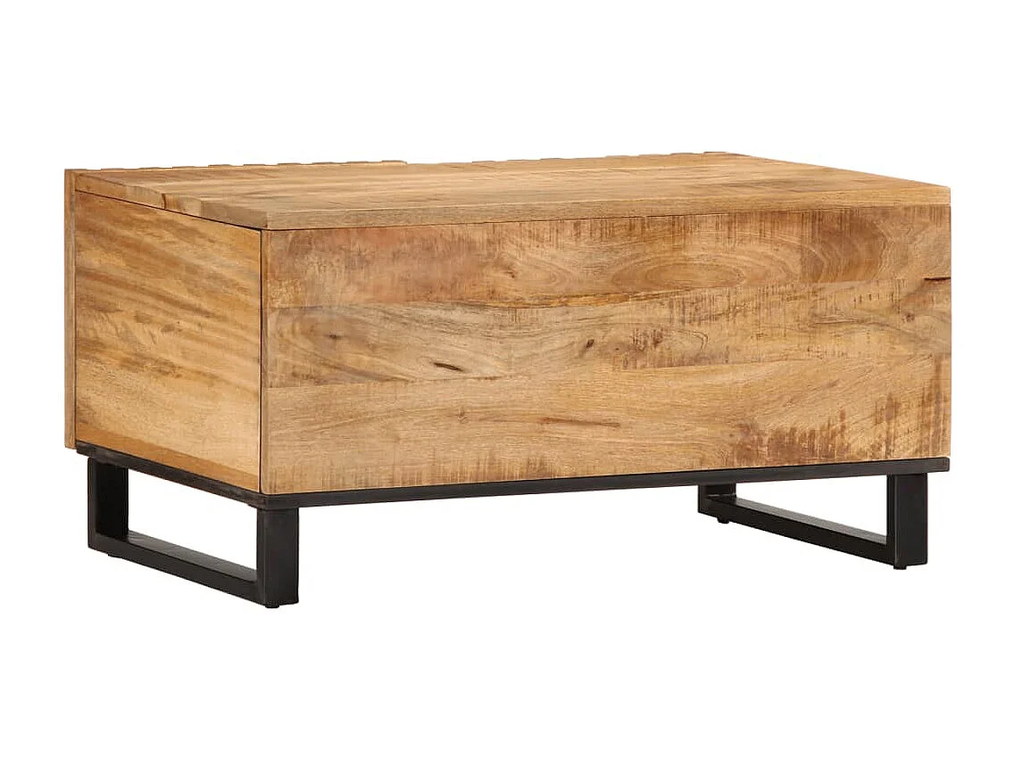 Table basse 80x51x40 cm bois de manguier massif brut