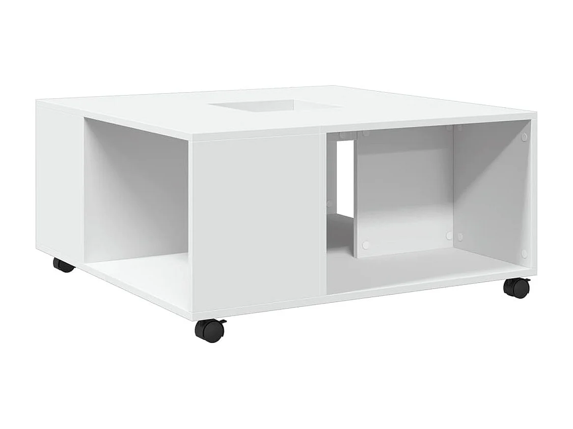 Salontafel 80x80x40 cm bewerkt hout wit