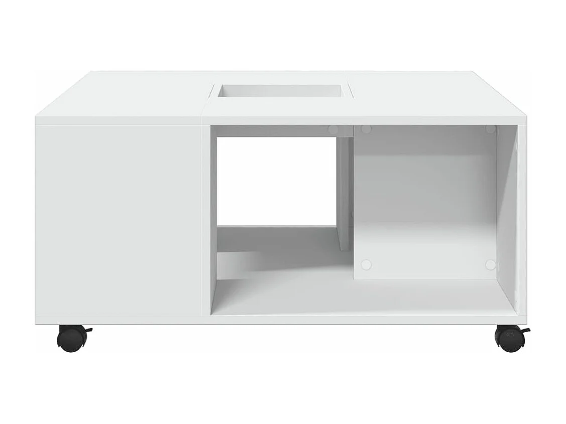 Tavolino da Salotto Bianco 80x80x40 cm in Truciolato