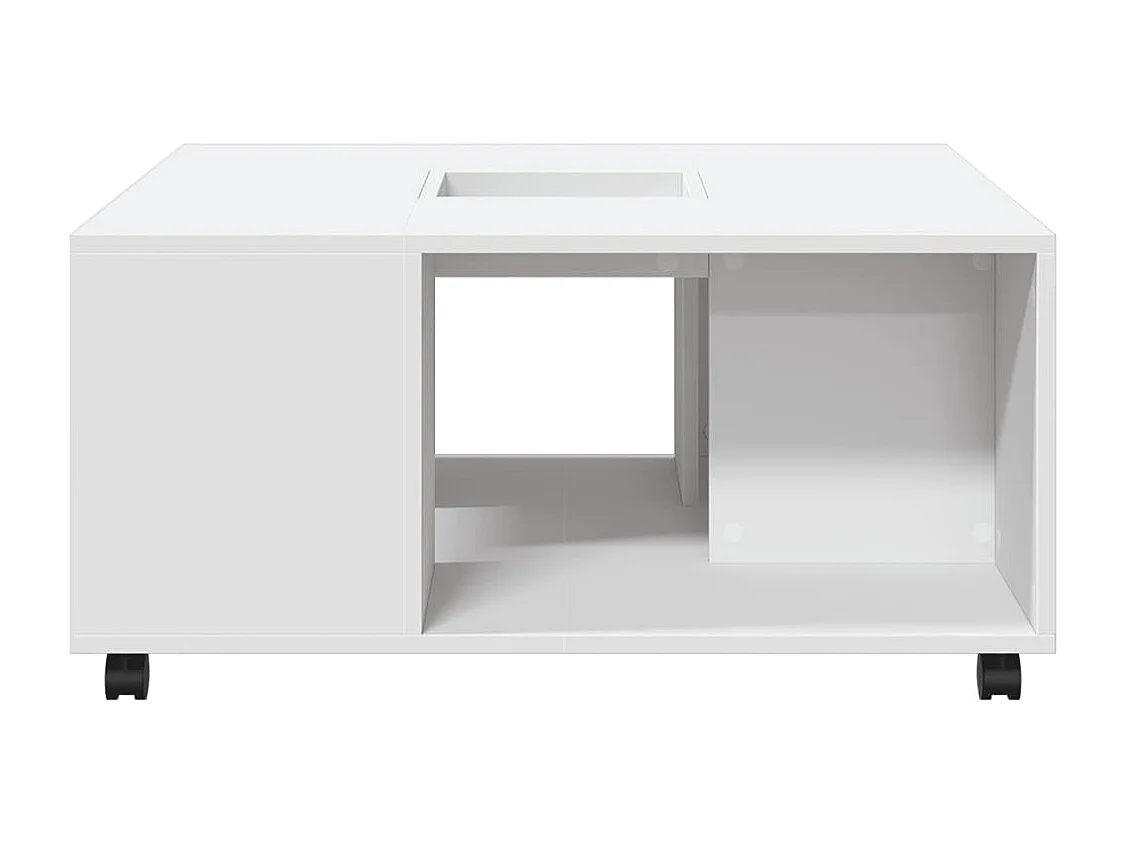 Tavolino da Salotto Bianco 80x80x40 cm in Truciolato