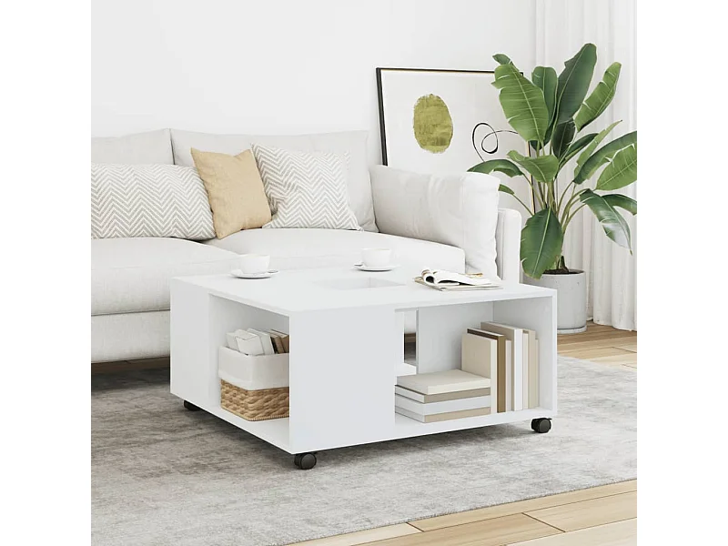 Mesa de centro 80x80x40 cm derivados de madeira branco