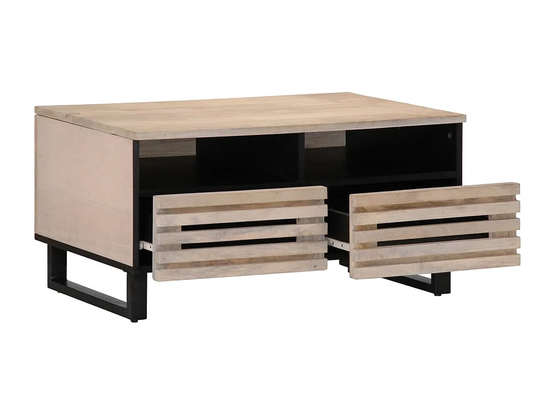 Table basse 80x55x40 cm bois de manguier massif