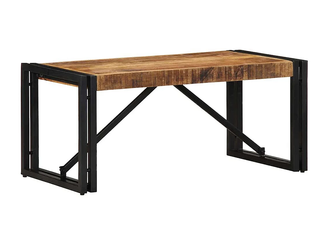 Table basse 80x40x35 cm bois de manguier massif brut