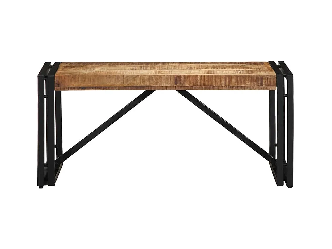 Salontafel 80x40x35 cm massief ruw mangohout