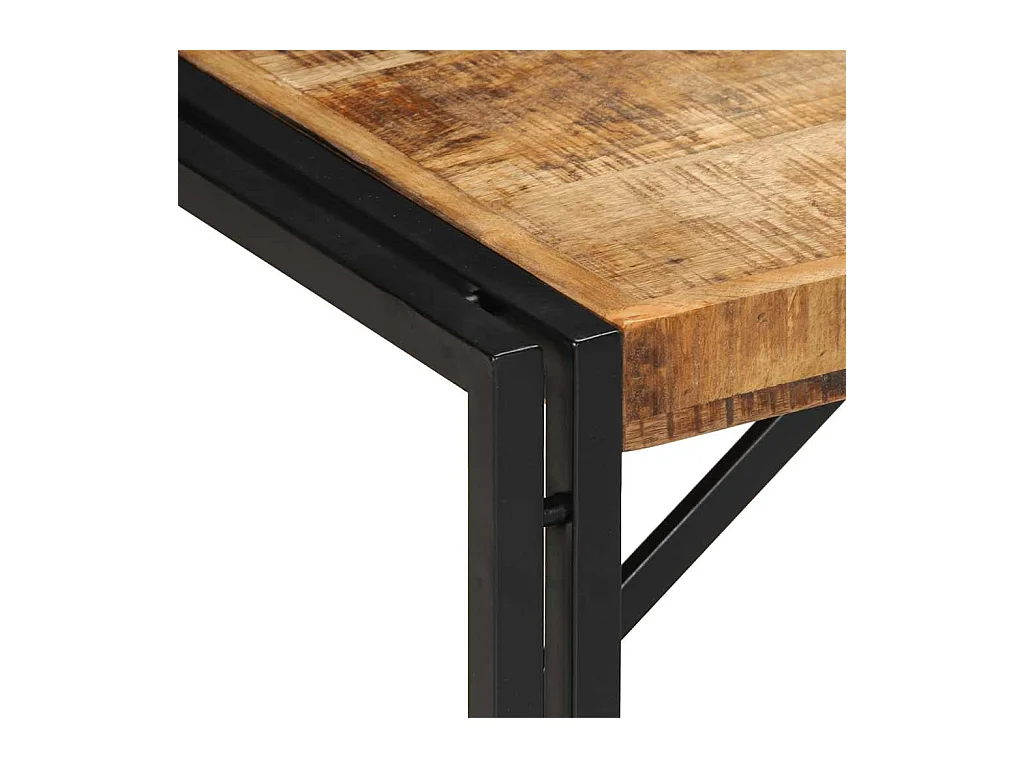 Salontafel 80x40x35 cm massief ruw mangohout