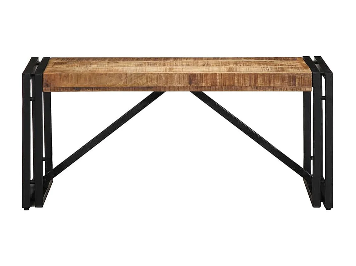 Couchtisch 80x40x35 cm Raues Massivholz Mango