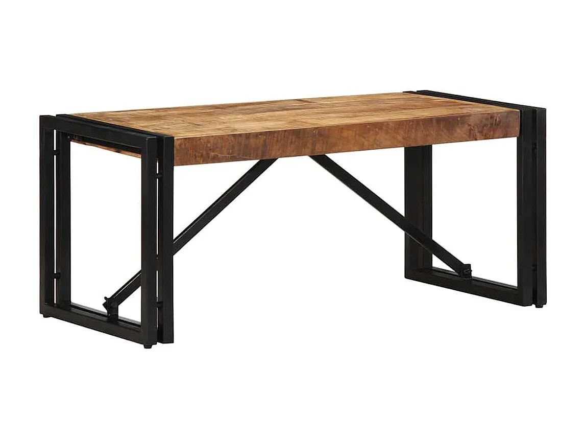 Table basse 80x40x35 cm bois de manguier massif brut