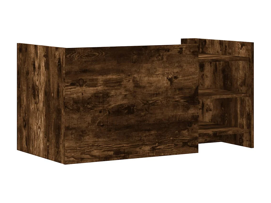 Table basse chêne fumé 100x50x50 cm bois d'ingénierie