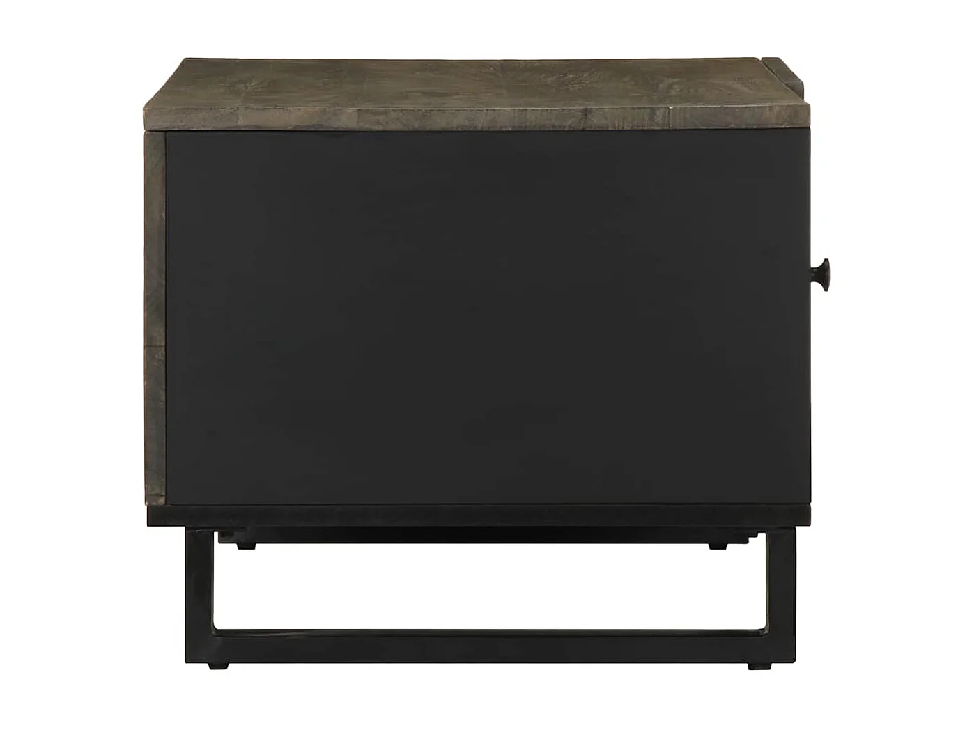 Table basse noir 80x50x40 cm bois massif de manguier