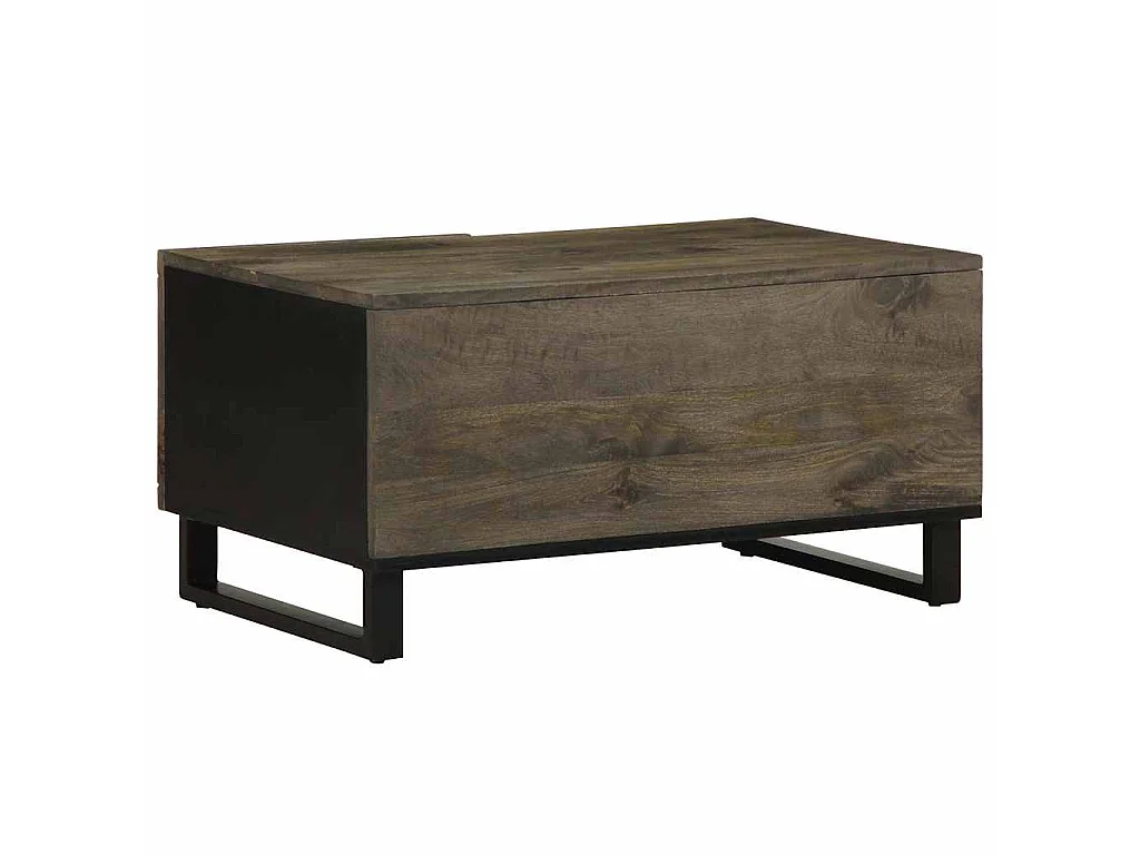 Mesa de centro 80x50x40 cm madeira de mangueira maciça preto