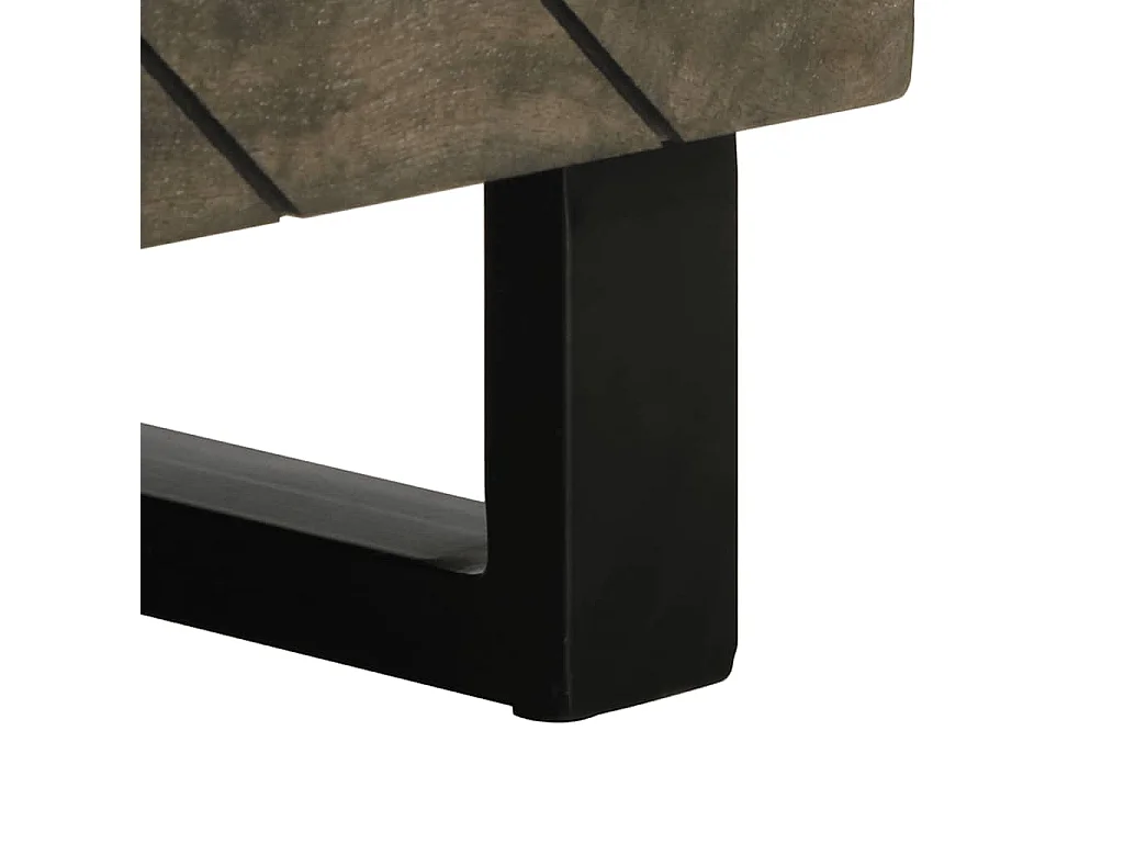 Mesa de centro 80x50x40 cm madeira de mangueira maciça preto