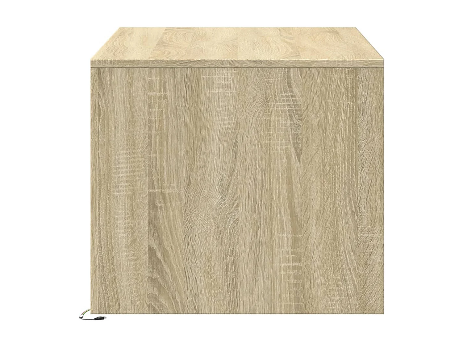 Table basse avec lumières LED chêne sonoma bois d'ingénierie