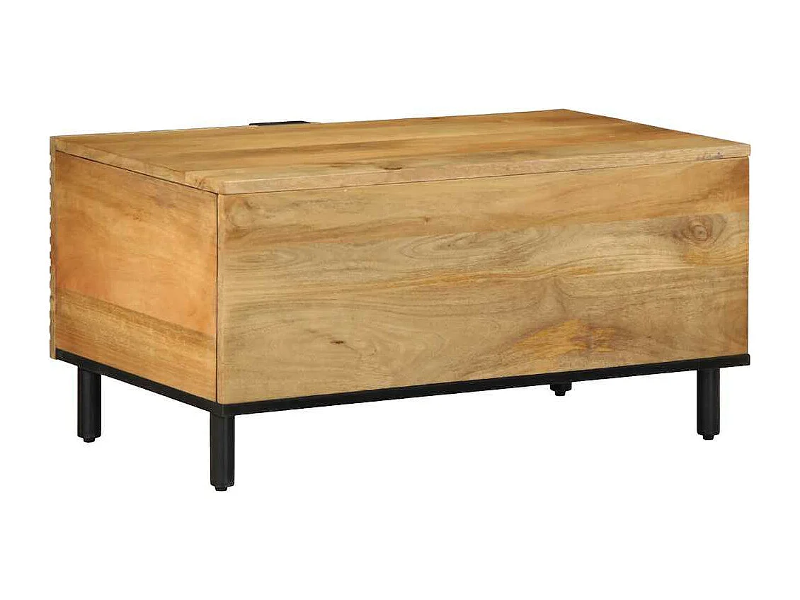 Table basse marron 80x50x40 cm bois de manguier massif
