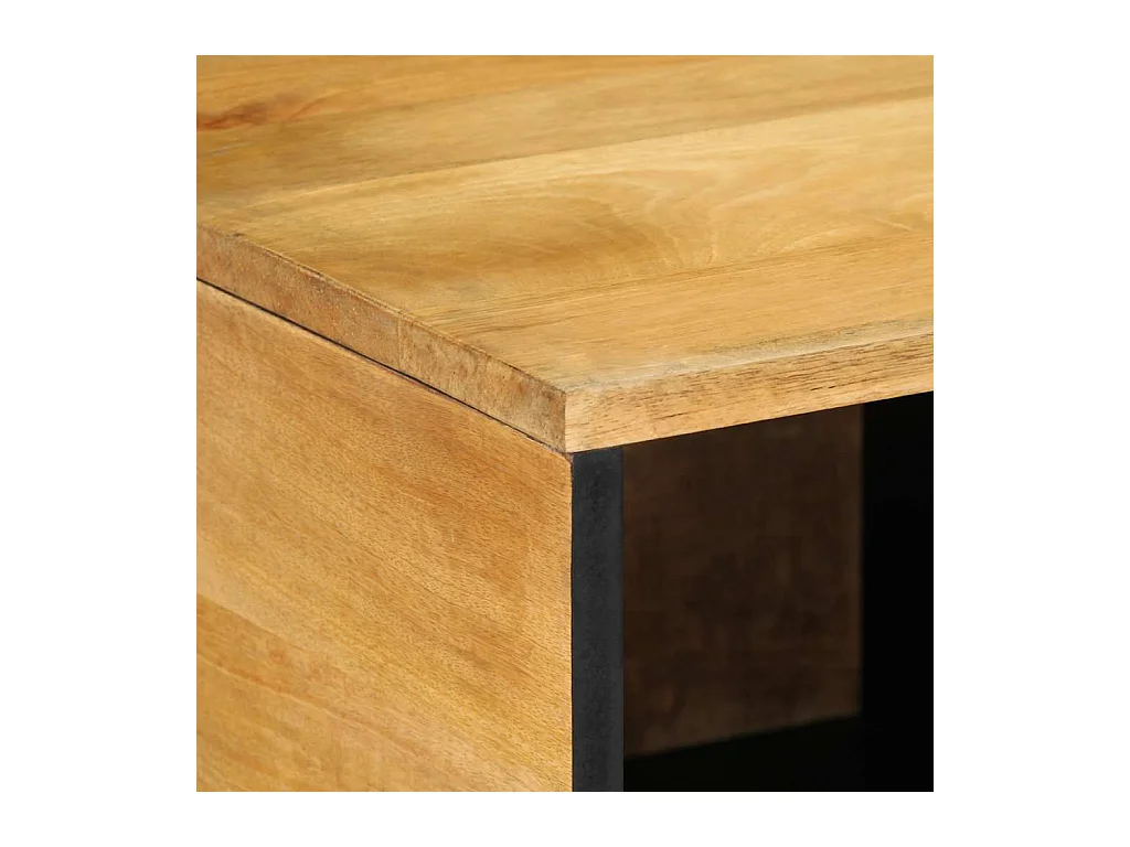 Table basse marron 80x50x40 cm bois de manguier massif
