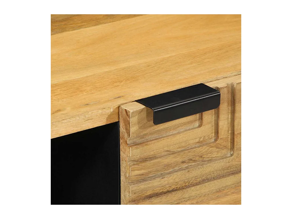 Table basse marron 80x50x40 cm bois de manguier massif