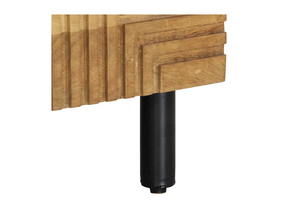 Table basse marron 80x50x40 cm bois de manguier massif