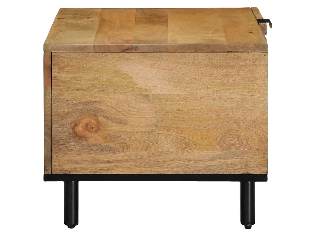 Table basse marron 80x50x40 cm bois de manguier massif