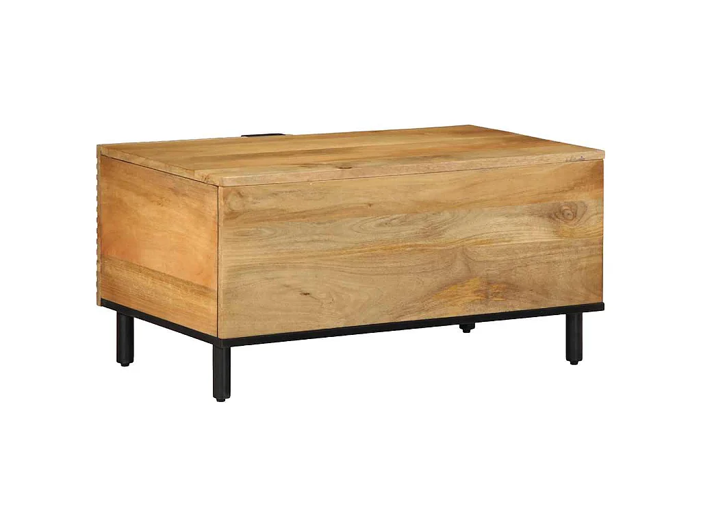 Table basse marron 80x50x40 cm bois de manguier massif