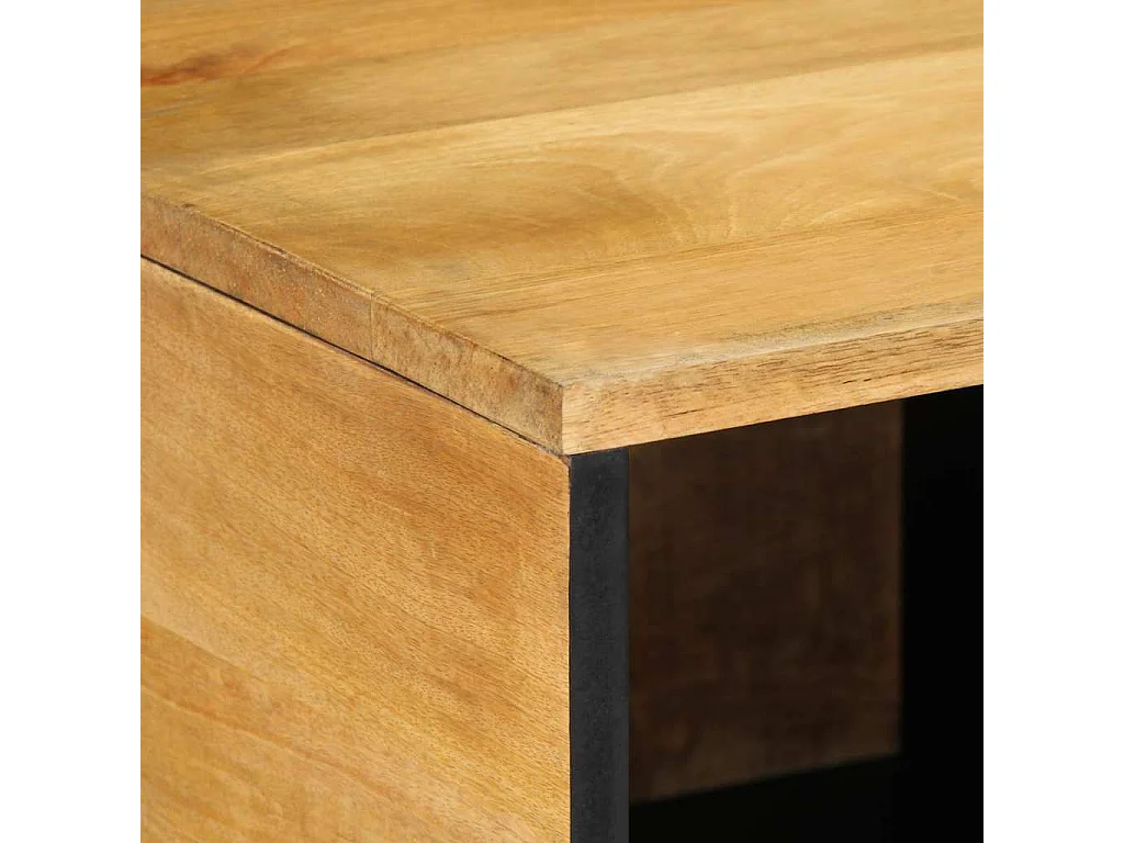 Table basse marron 80x50x40 cm bois de manguier massif