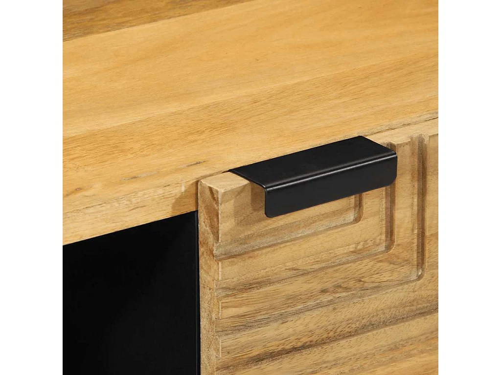 Table basse marron 80x50x40 cm bois de manguier massif