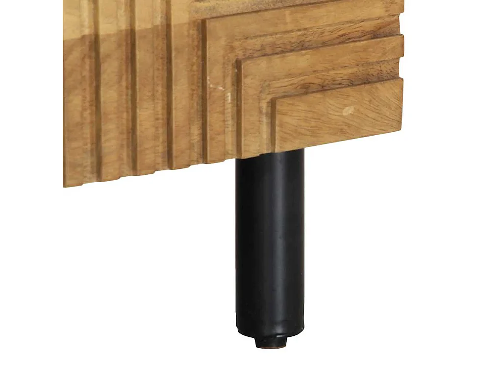 Table basse marron 80x50x40 cm bois de manguier massif