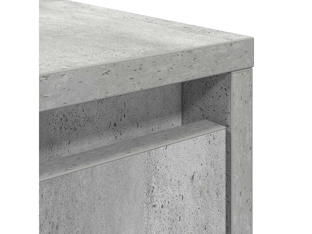 Table basse avec tiroirs gris béton 100x100x40 cm