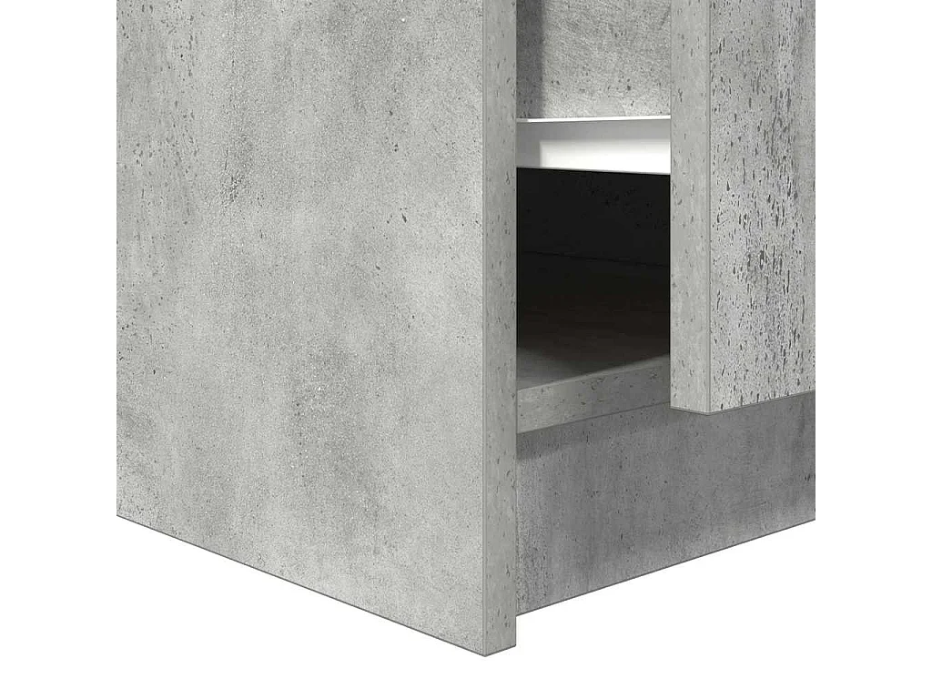 Tavolino da Salotto con Cassetti Grigio Cemento 100x100x40 cm