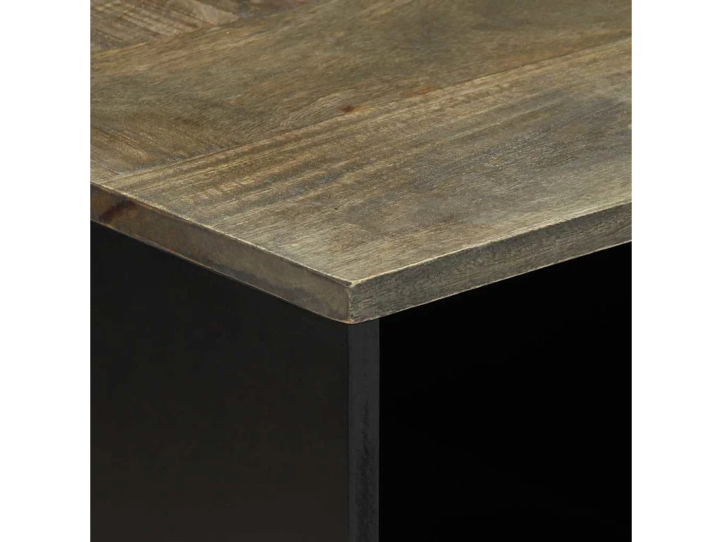 Tavolino da Salotto Grigio Chiaro 80x50x40 cm Legno di Mango